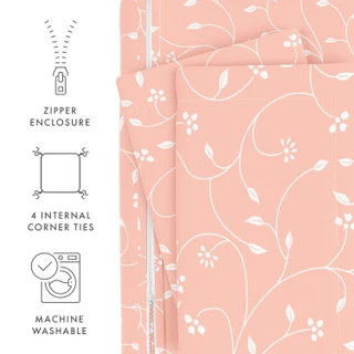 Thumbnail 28: Home Collections Home Collections Premium Soft Pink Buds Duvet Cover Set 
