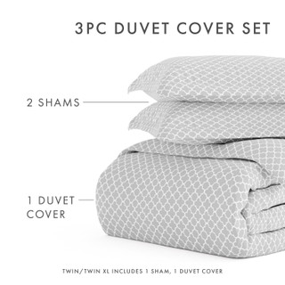 Thumbnail 35: Home Collections Home Collections Premium Soft Quadrafoil Duvet Cover Set 