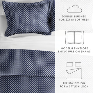 Thumbnail 28: Home Collections Home Collections Premium Soft Quadrafoil Duvet Cover Set 