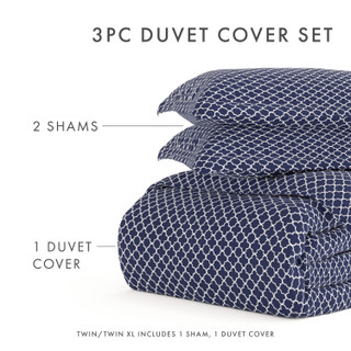 Thumbnail 36: Home Collections Home Collections Premium Soft Quadrafoil Duvet Cover Set 