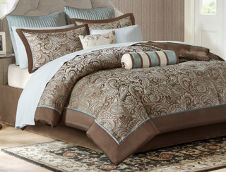 Thumbnail 5: Madison Park Madison Park Aubrey Brown 12-pc. Comforter Set 