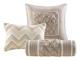 Thumbnail 50: Madison Park Madison Park Laurel Ivory 7-pc. Comforter Set 