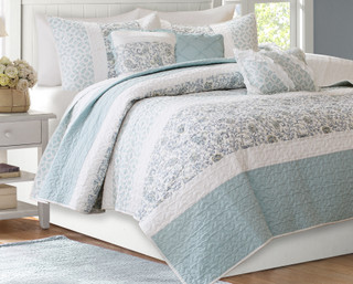 Thumbnail 2: Madison Park Madison Park Dawn 6-pc. Coverlet Set 