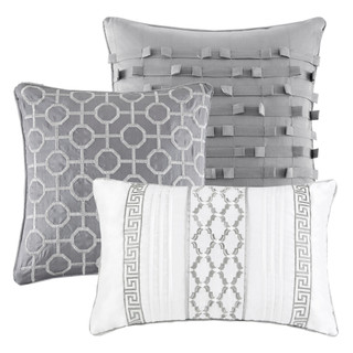 Thumbnail 24: Madison Park Madison Park Bennett Grey 7-pc. Comforter Set 