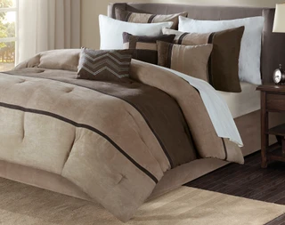 Thumbnail 4: Madison Park Madison Park Palisades Brown 7-pc. Comforter Set 