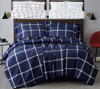 Thumbnail 11: Truly Soft Truly Soft Windowpane Printed Comforter Set 