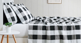 Thumbnail 4: Truly Soft Truly Soft Everyday Buffalo Plaid King XL Quilt Set 