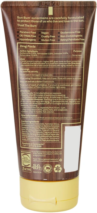 Thumbnail 4: SUN BUM Sun Bum SPF 30 Premium Moisturizing Sunscreen Lotion 