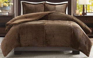 Thumbnail 6: Madison Park Madison Park Jackson Plush Down Alternative Comforter Set 