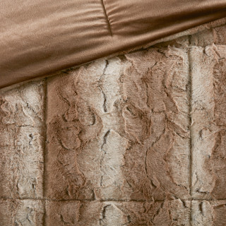 Thumbnail 3: Madison Park Madison Park Zuri 4 Pc Faux Fur Comforter Set 