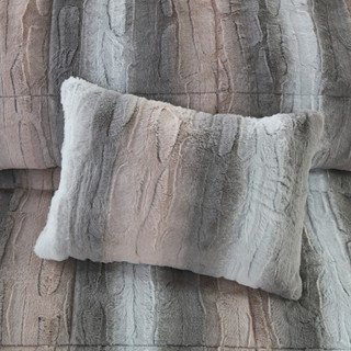 Thumbnail 21: Madison Park Madison Park Zuri 4 Pc Faux Fur Comforter Set 