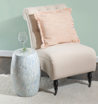 Thumbnail 4: Linon Linon Kylo Drum Accent Table - 14x14x20 