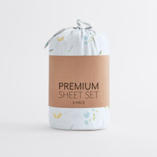 Thumbnail 6: Home Collections Home Collections Premium Ultra Soft Bluebirds Sheet Set 