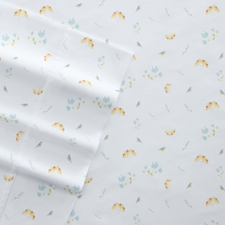 Thumbnail 4: Home Collections Home Collections Premium Ultra Soft Bluebirds Sheet Set 