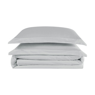 Thumbnail 6: Truly Calm Truly Calm Silver Cool Gray Duvet Set 