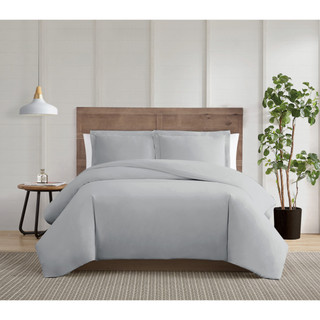 Thumbnail 3: Truly Calm Truly Calm Silver Cool Gray Duvet Set 