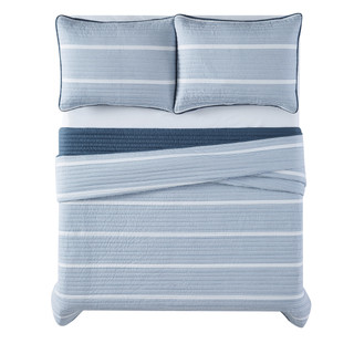 Thumbnail 10: Brooklyn Loom Brooklyn Loom Niari Stripe Quilt Set 