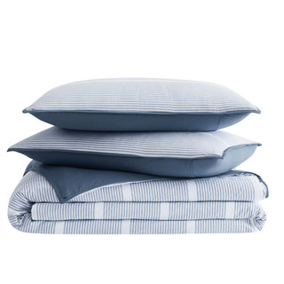 Thumbnail 6: Brooklyn Loom Brooklyn Loom Niari Stripe Duvet Cover Set 