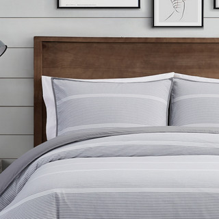 Thumbnail 9: Brooklyn Loom Brooklyn Loom Niari Stripe Duvet Cover Set 