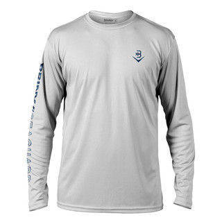 Thumbnail 4: BRINY Briny White Marlin Mens Grey Performance Fishing Shirt 