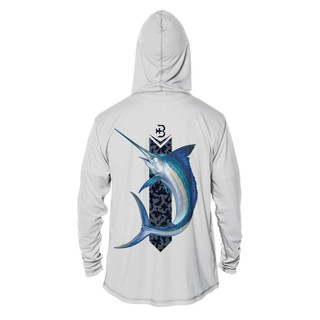 Thumbnail 1: BRINY Briny Marlin Mens Hooded Performance Fishing Shirt 