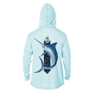 Thumbnail 2: BRINY Briny Marlin Mens Hooded Performance Fishing Shirt 