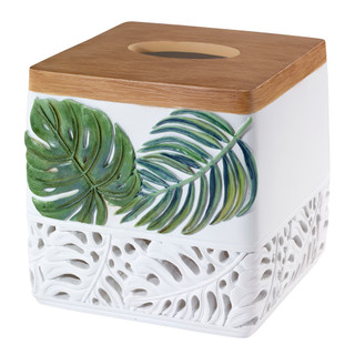 Thumbnail 2: AVANTI Avanti Viva Palm Tissue Box Cover Coastal Bath 
