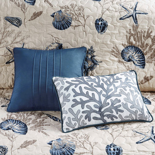 Thumbnail 24: Madison Park Madison Park Bayside Reversible Coverlet Set 
