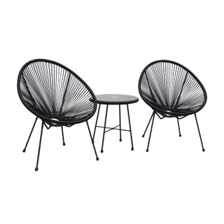 Thumbnail 5: DUKAP Sassio 3 Piece Conversation Patio Set with Cushions 