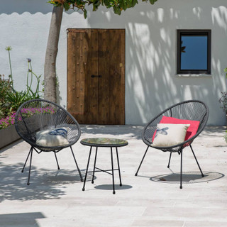 Thumbnail 2: DUKAP Sassio 3 Piece Conversation Patio Set with Cushions 