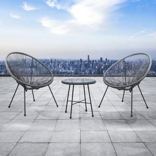 Thumbnail 1: DUKAP Sassio 3 Piece Conversation Patio Set with Cushions 