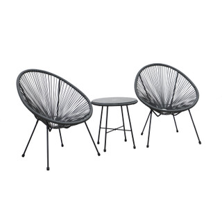Thumbnail 5: DUKAP Sassio 3 Piece Conversation Patio Set with Cushions 