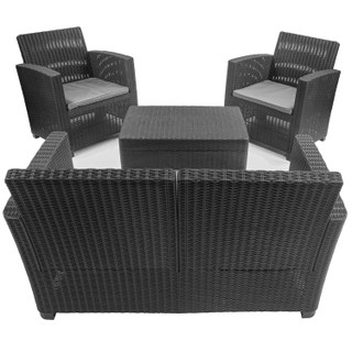 Thumbnail 14: DUKAP ALTA Faux Rattan 4 Person Seating Set with Cushions 