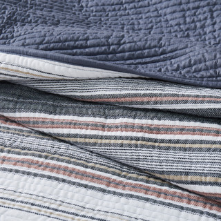 Thumbnail 20: Brooklyn Loom Brooklyn Loom Hudson Stripe Yarn Dye Quilt Set 