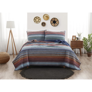 Thumbnail 2: Brooklyn Loom Brooklyn Loom Met Stripe Yarn Dye Quilt Set 