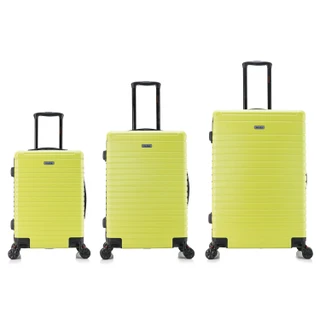 Thumbnail 2: INUSA INUSA Deep Hardside Lightweight Spinner 3 pc Luggage Set 