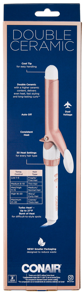 Thumbnail 4: Conair Conair Double Ceramic 1 In. Barrel Instant Curling Iron 