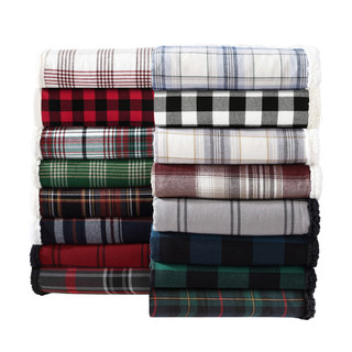 Thumbnail 10: Eddie Bauer Eddie Bauer Mountain Tartan Flannel Reversible Throw 