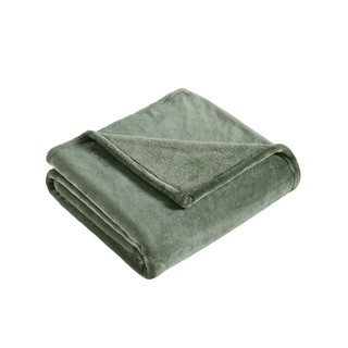 Thumbnail 6: Eddie Bauer Eddie Bauer Ultra Lux Plush Solid Reversible Throw Blanket 