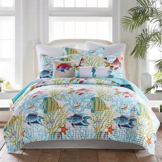Thumbnail 4: Levtex Home Levtex Home Beachwalk Coastal Reversible Quilt & Sham Set 