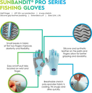 Thumbnail 4: Flying Fisherman Flying Fisherman Sunbandit Mossy Oak Blackfin Fishing Gloves 