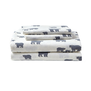 Thumbnail 4: Eddie Bauer Eddie Bauer Bear Family Cotton Flannel Sheet Set 