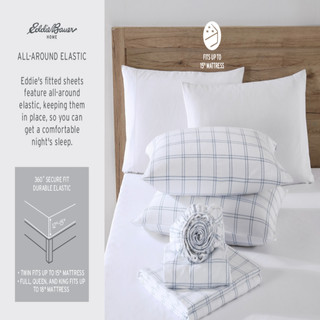 Thumbnail 18: Eddie Bauer Eddie Bauer Birch Forest Cotton Flannel Sheet Set 