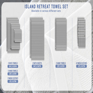 Thumbnail 6: TOMMY BAHAMA Tommy Bahama Island Retreat 6 Piece Cotton Terry Towel Set 
