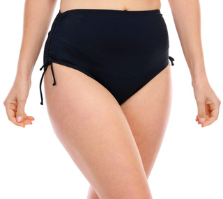 Thumbnail 1: Maxine of Hollywood Womens Solid Adjustable Side Ruched Full Swim Briefs 