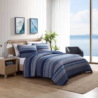 Thumbnail 4: Nautica Nautica Addison Reversible Cotton Quilt Set 