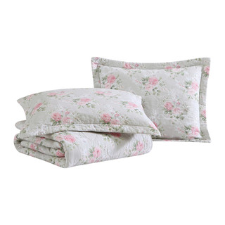Thumbnail 20: Laura Ashley Laura Ashley Melany 100% Cotton Reversible Quilt Set 