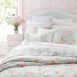 Thumbnail 24: Laura Ashley Laura Ashley Melany 100% Cotton Reversible Quilt Set 