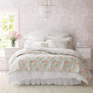 Thumbnail 4: Laura Ashley Laura Ashley Melany 100% Cotton Reversible Quilt Set 