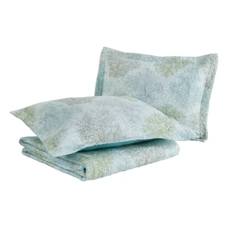 Thumbnail 28: Laura Ashley Laura Ashley Saltwater 100% Cotton Reversible Quilt Set 